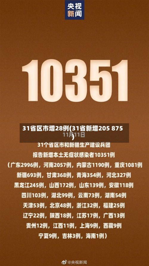 31省区市增28例(31省新增205 875)
