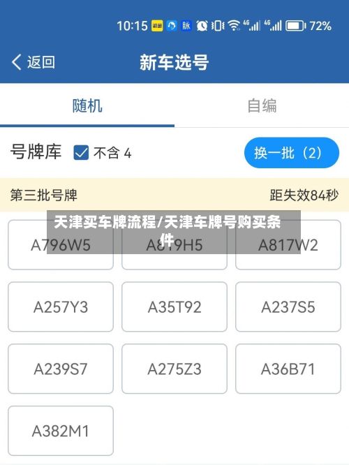 天津买车牌流程/天津车牌号购买条件
