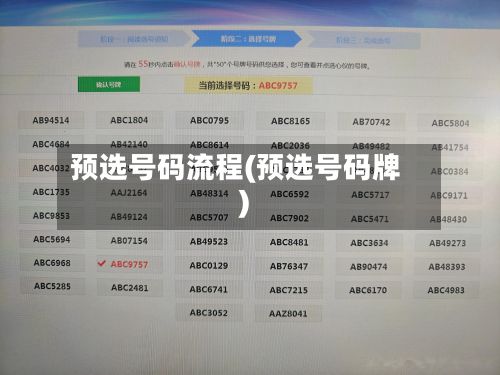 预选号码流程(预选号码牌)-第3张图片
