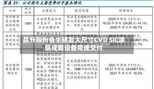 晶升股份自主研发大尺寸CVD SiC涂层成套设备完成交付-第2张图片