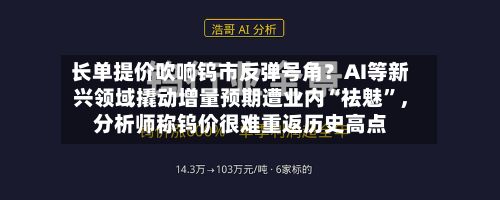 长单提价吹响钨市反弹号角？AI等新兴领域撬动增量预期遭业内“祛魅	”	，分析师称钨价很难重返历史高点-第2张图片