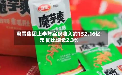 蜜雪集团上半年实现收入约152.16亿元 同比增长2.3%-第2张图片