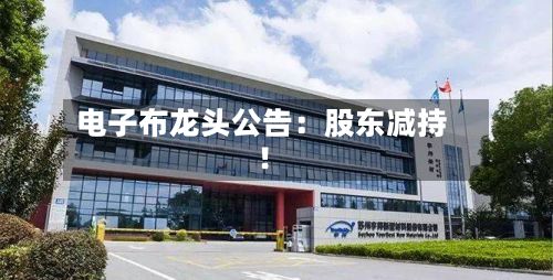电子布龙头公告：股东减持！