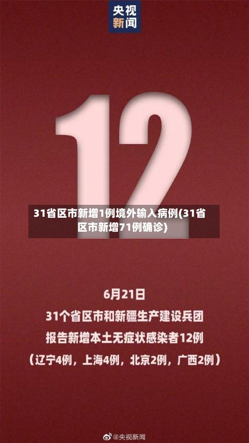 31省区市新增1例境外输入病例(31省区市新增71例确诊)-第2张图片