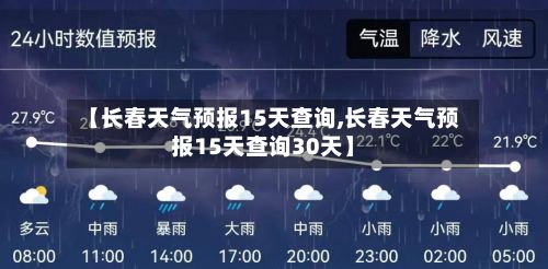 【长春天气预报15天查询,长春天气预报15天查询30天】
